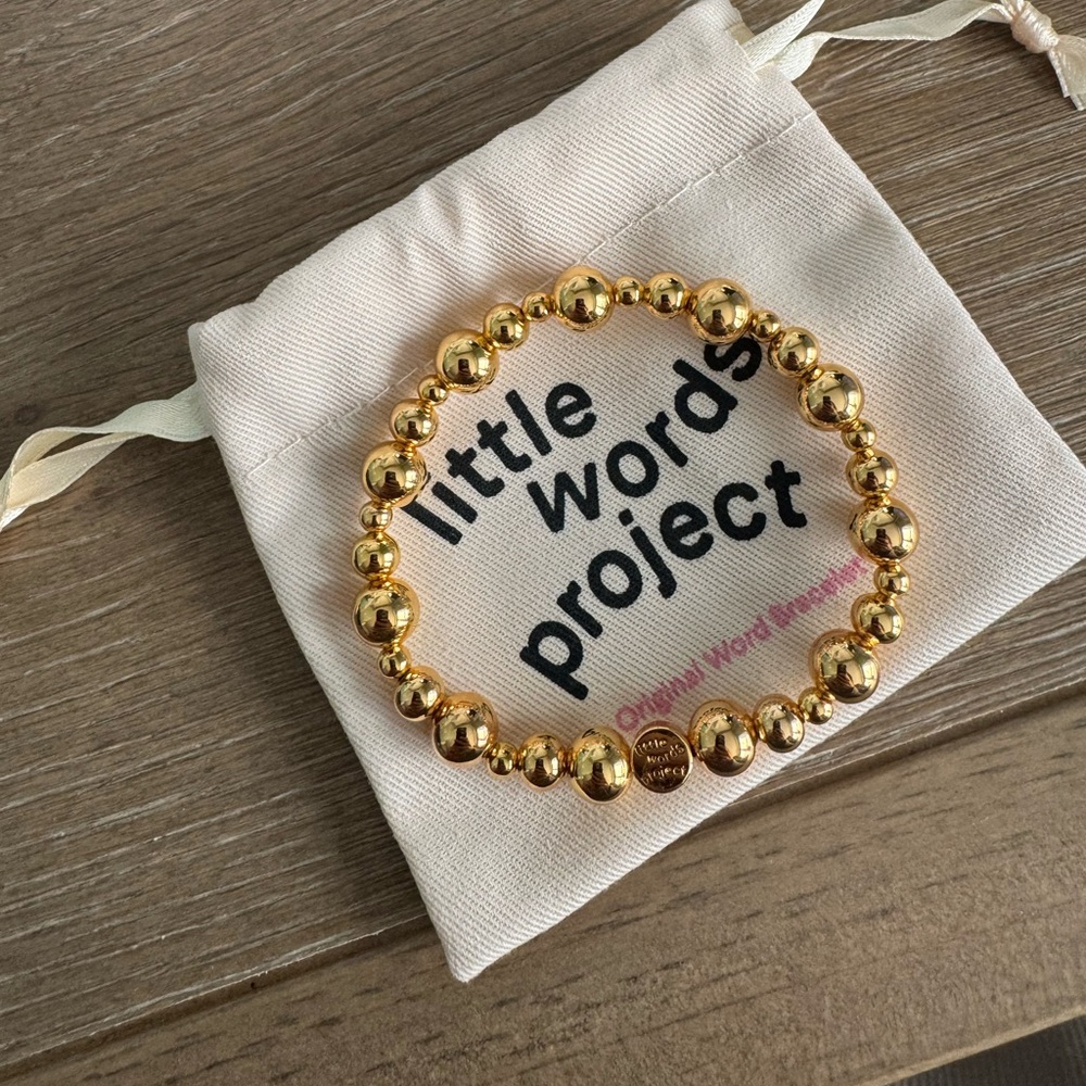 VGUC Little Words Project Gold Bubbles Bracelet Base S/M